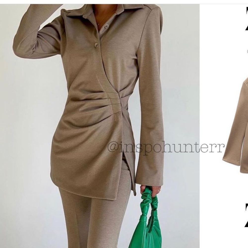 Zara long shirt bloggers fav